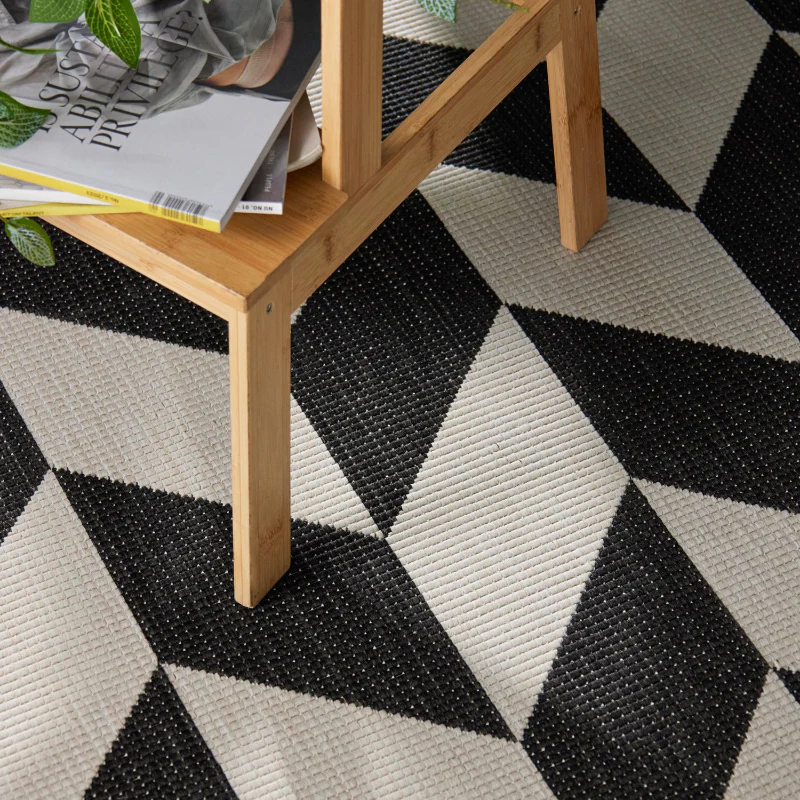 Vloerkleed Terrick Rechthoekig - Zwart Wit - Image 4