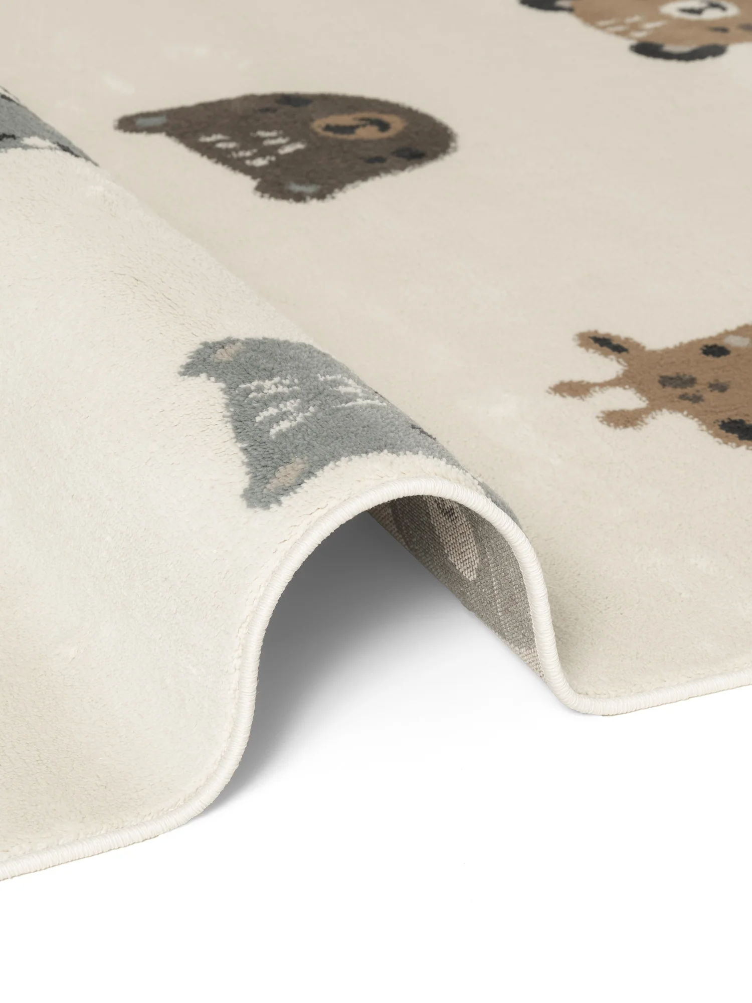 Vloerkleed Tiny Zoo Rechthoekig - Creme Multicolor - Image 3