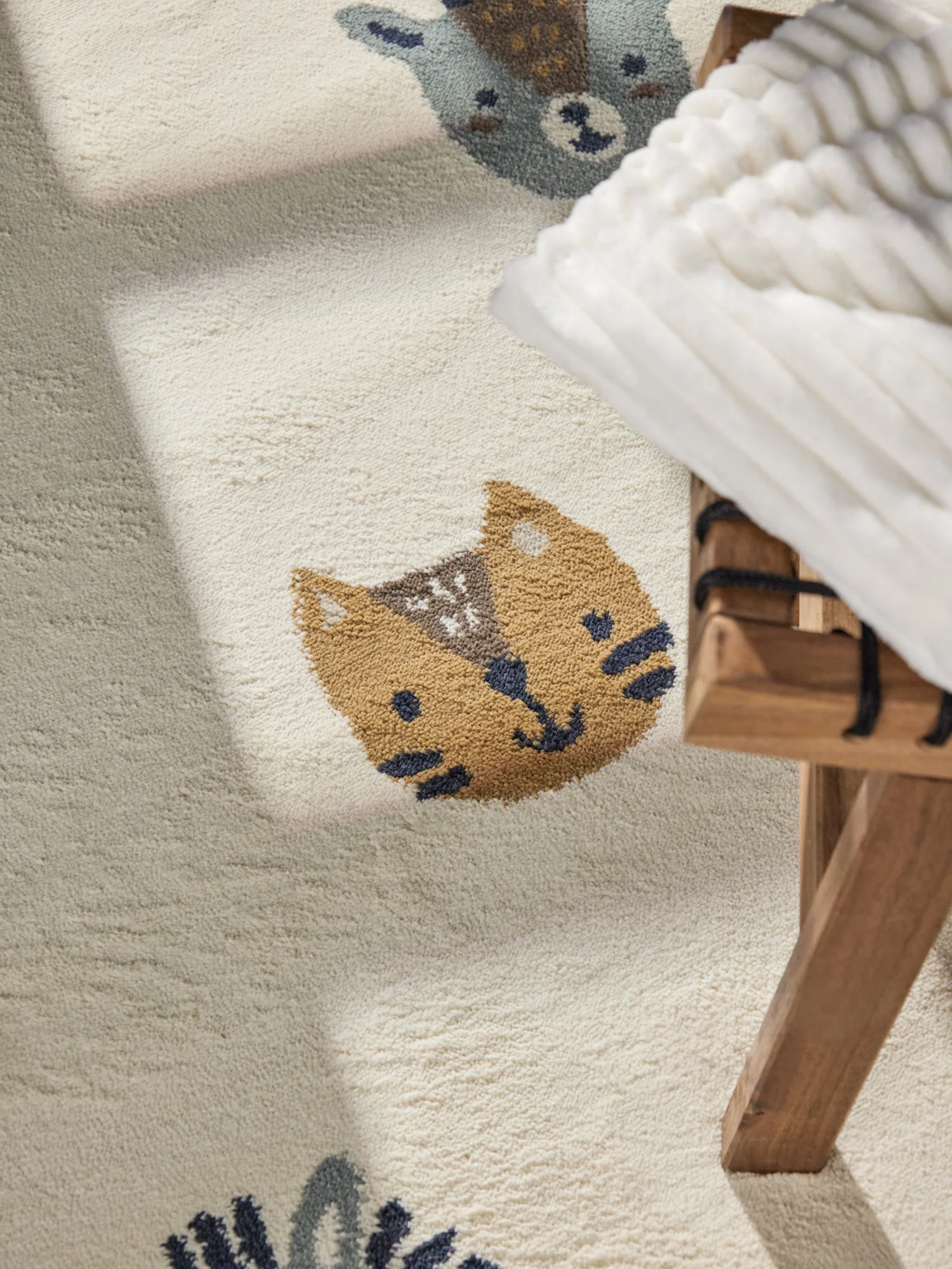 Vloerkleed Tiny Zoo Rechthoekig - Creme Multicolor - Image 5