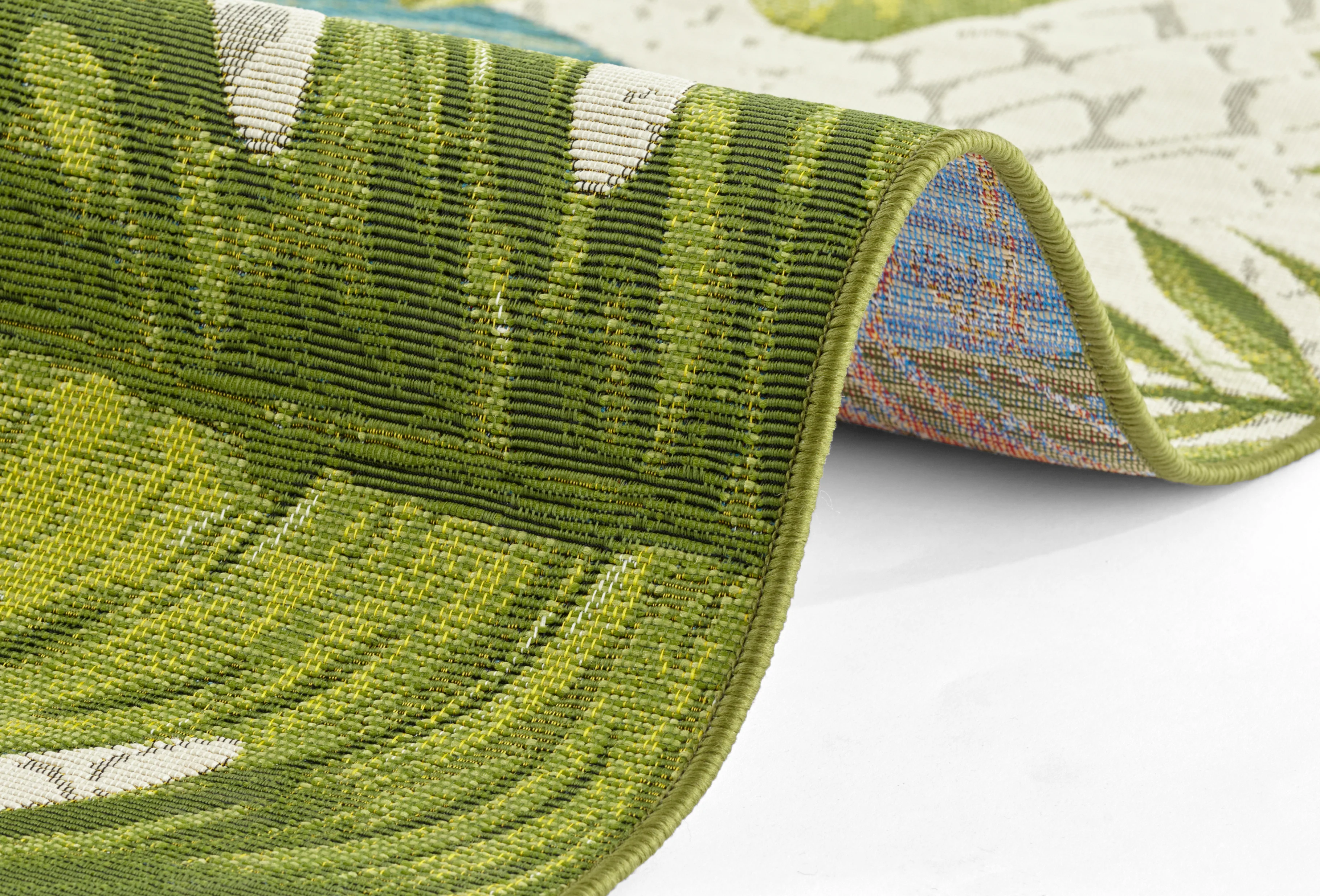 Vloerkleed Tropical Leaves Rechthoekig - Turkooisgroen - Image 3