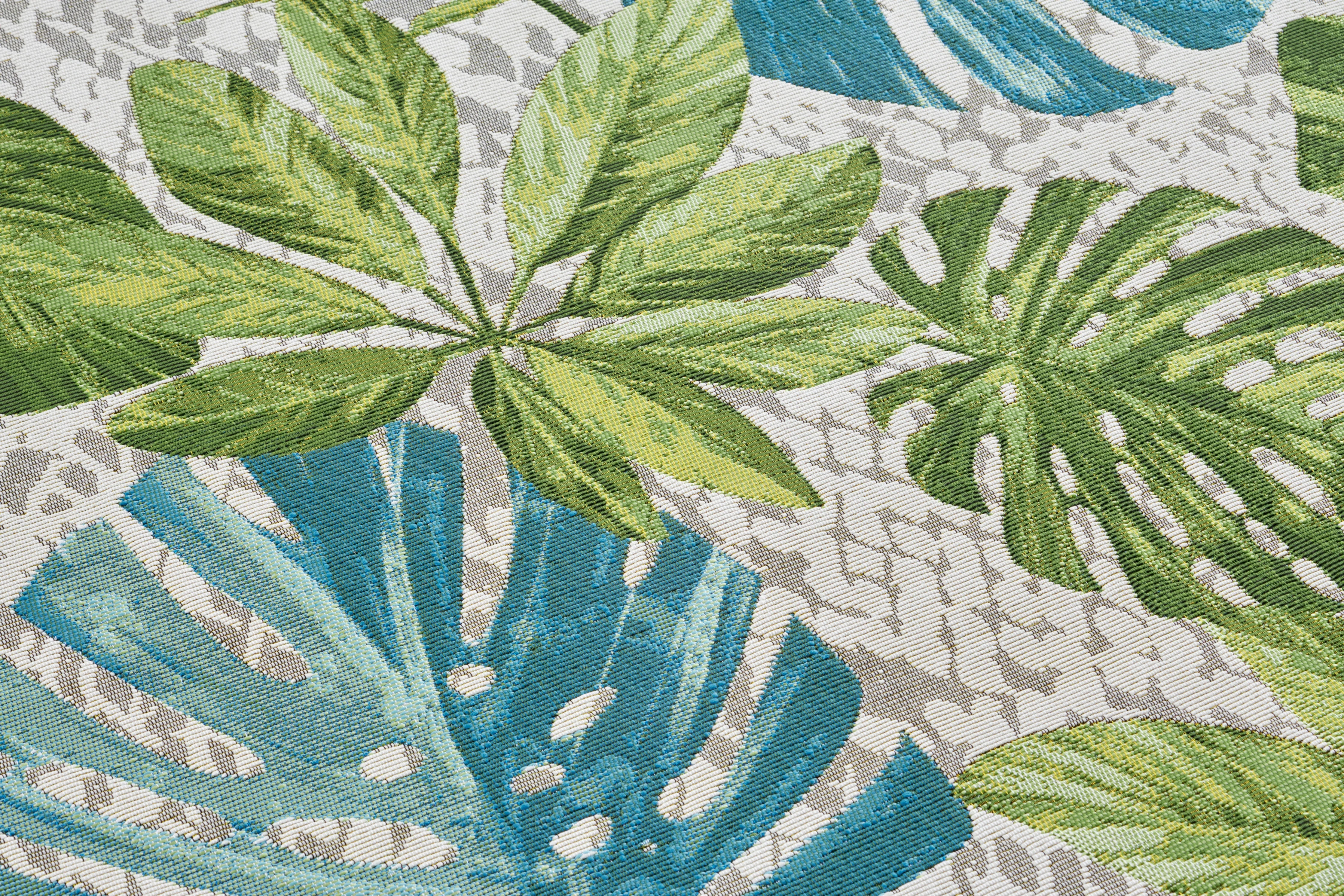 Vloerkleed Tropical Leaves Rechthoekig - Turkooisgroen - Image 4