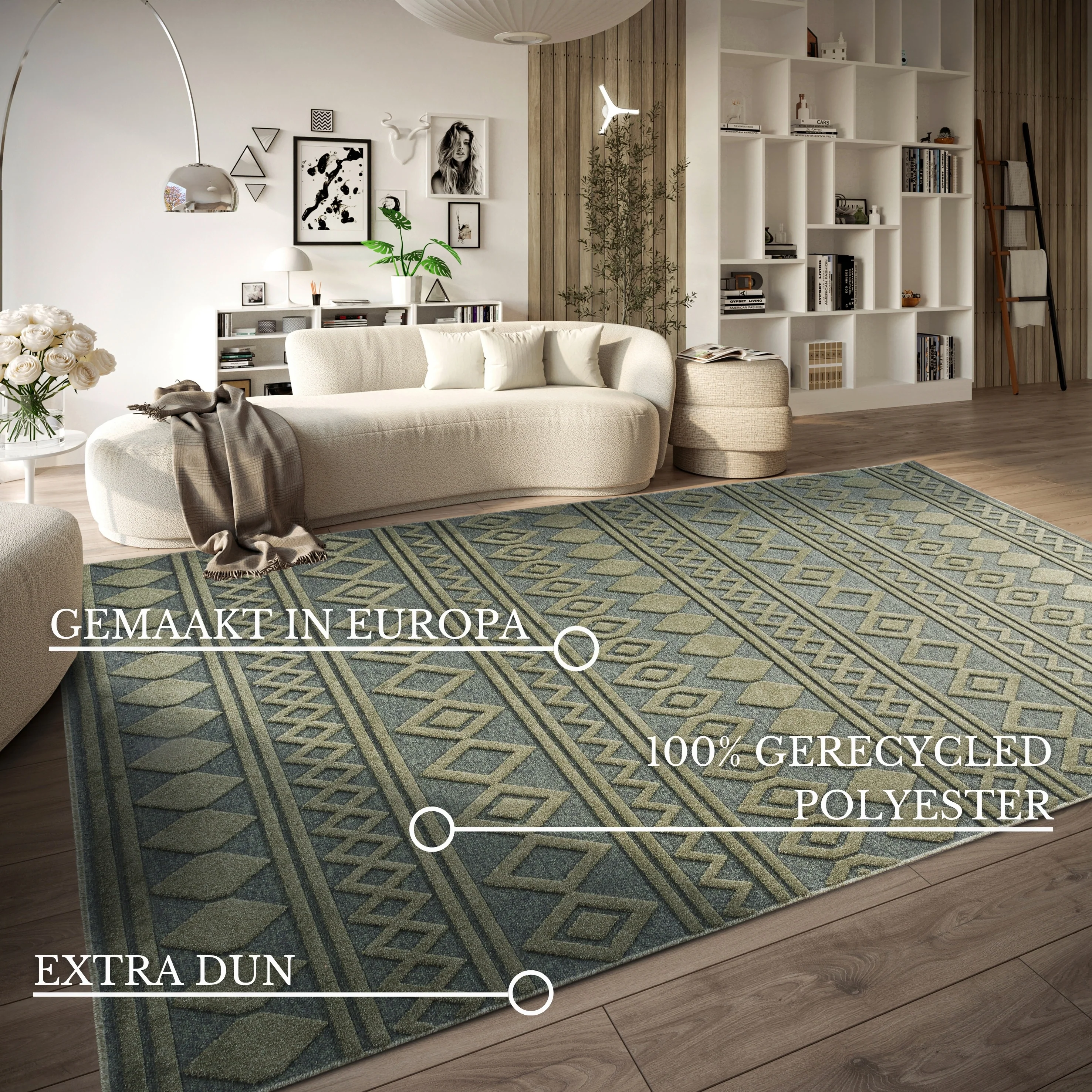 Vloerkleed Vintage Catherine - Groen - Image 2