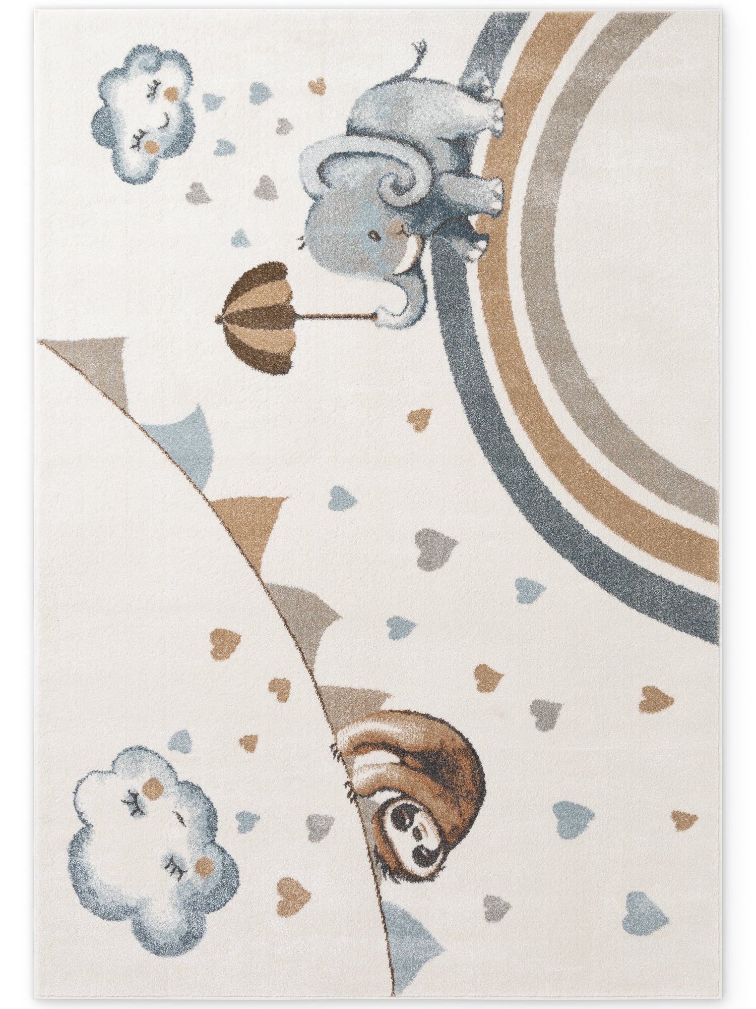 Vloerkleed Walk like an Elephant Rainy Party Rechthoekig - Creme, veelkleurig - Image 2