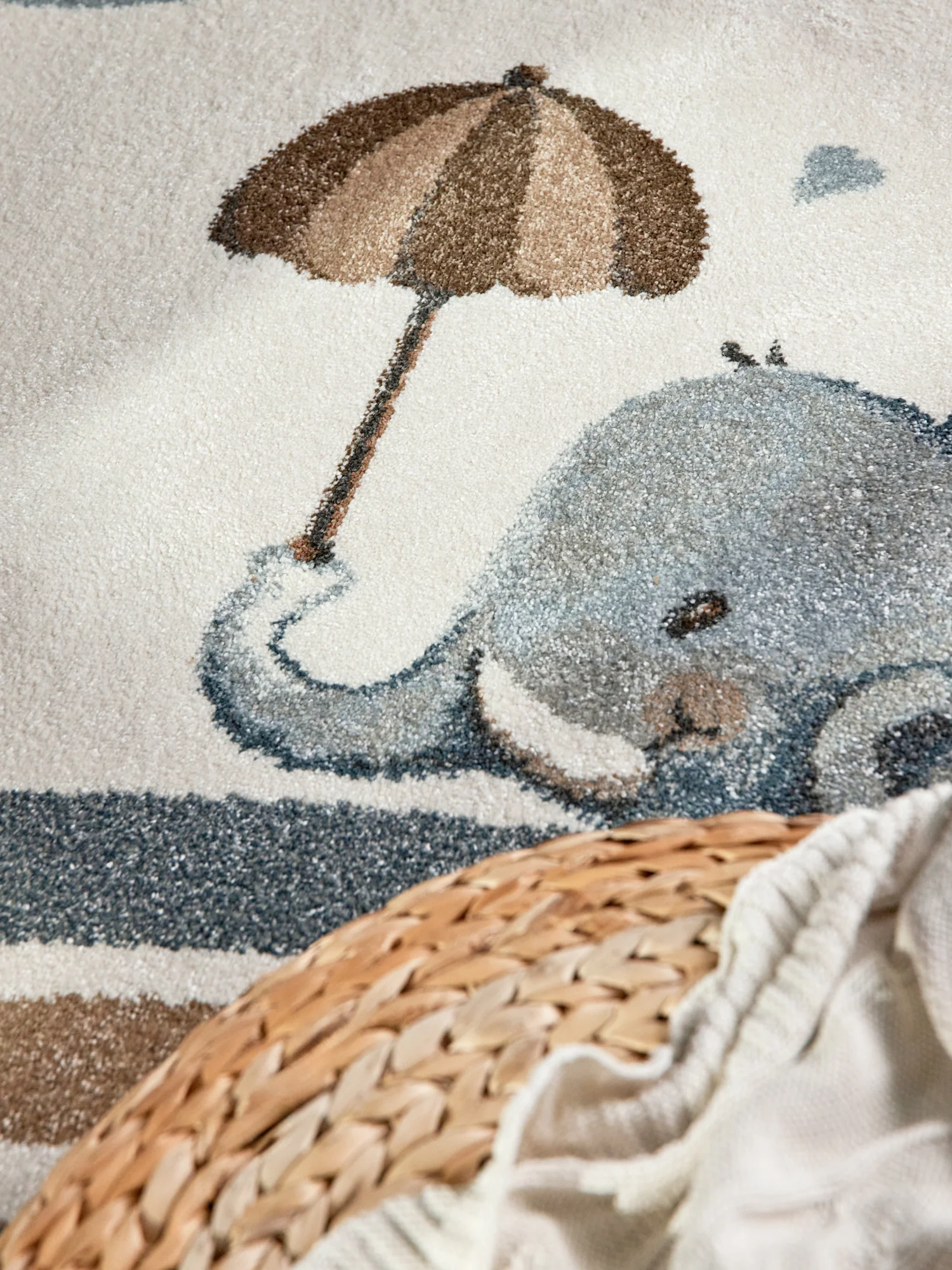 Vloerkleed Walk like an Elephant Rainy Party Rechthoekig - Creme, veelkleurig - Image 5