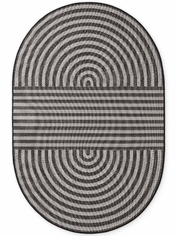 Vloerkleed Woodfield Ovaal - Zwart/Wit - Image 2