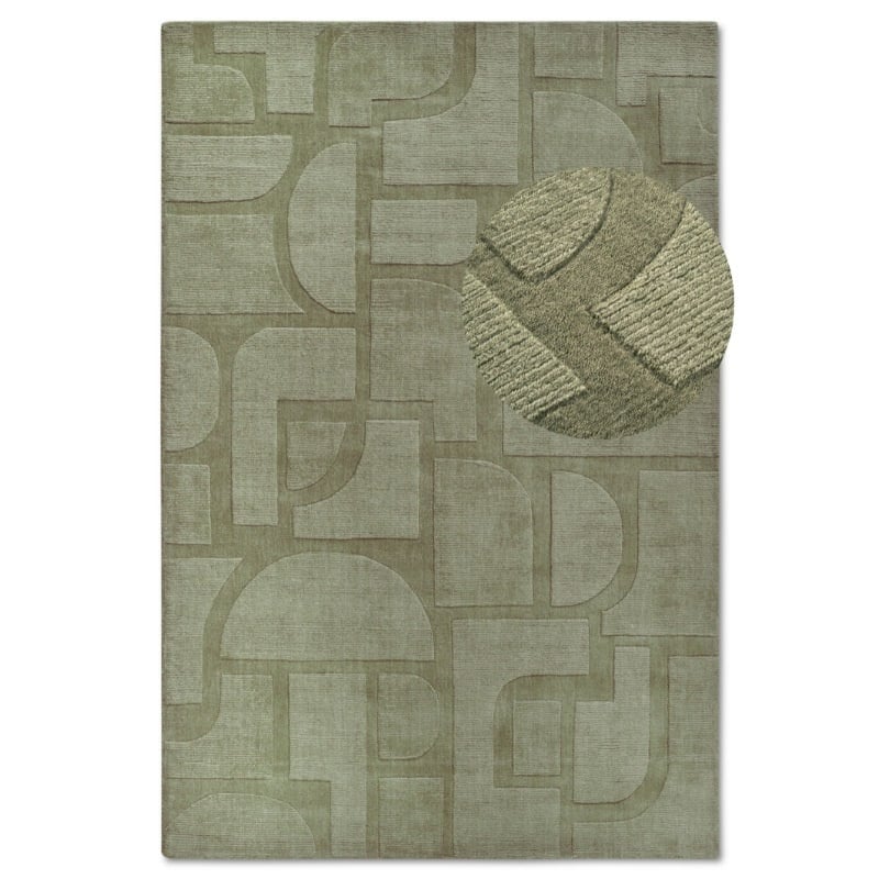 Wollen Vloerkleed Alexis - Groen - Image 2